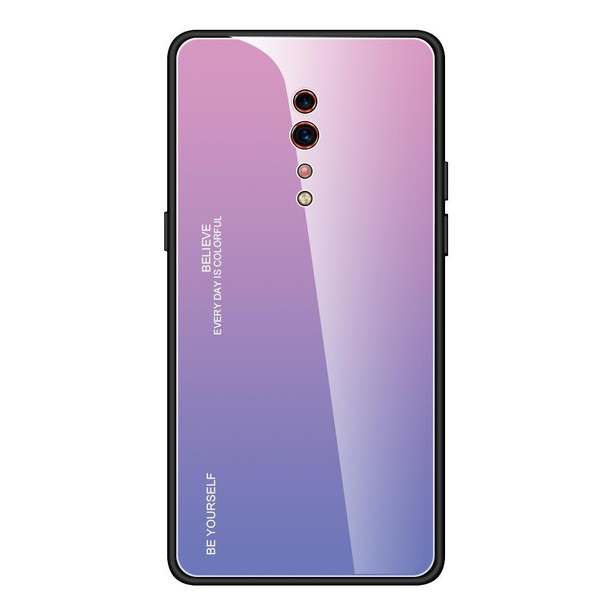 OPPO Reno Z Gradient Color Glass Case(Light Purple)