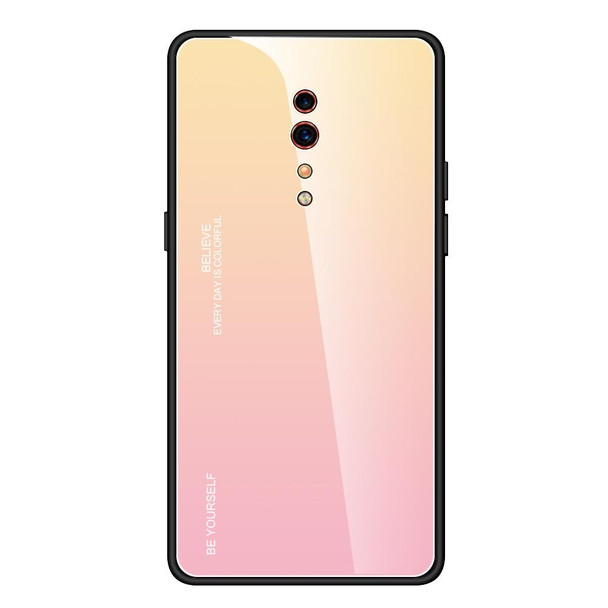 OPPO Reno Z Gradient Color Glass Case(Yellow)