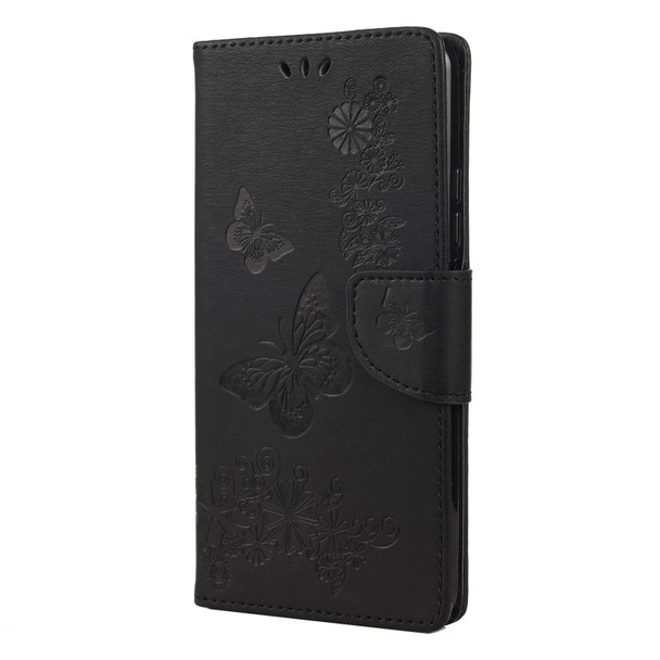 Xiaomi Poco F3 Butterflies Embossing Horizontal Flip Leather Case with Holder & Card Slots & Wallet(Black)