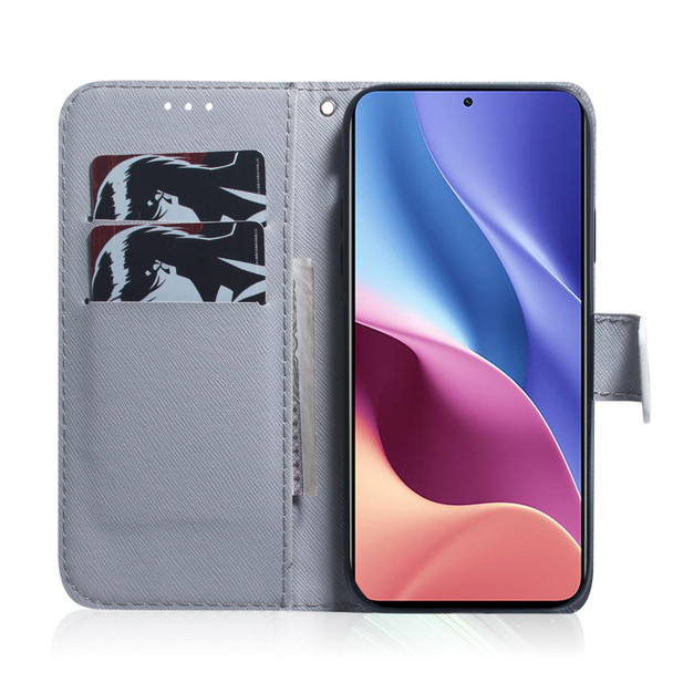 Xiaomi Redmi K40 / K40 Pro / Poco F3 Coloured Drawing Horizontal Flip Leather Case, with Holder & Card Slots & Wallet(Lion)