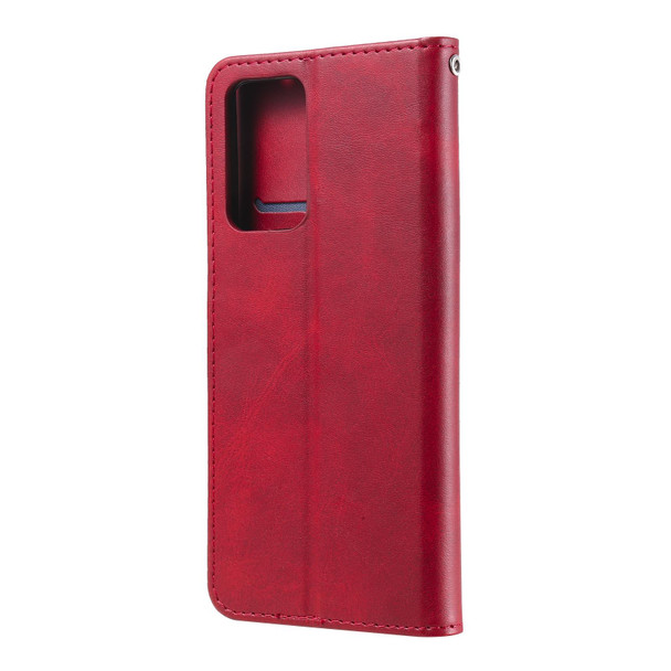 Xiaomi Redmi Note 10 Pro / 10 Pro Max Fashion Calf Texture Zipper Horizontal Flip Leather Case with Stand & Card Slots & Wallet(Red)