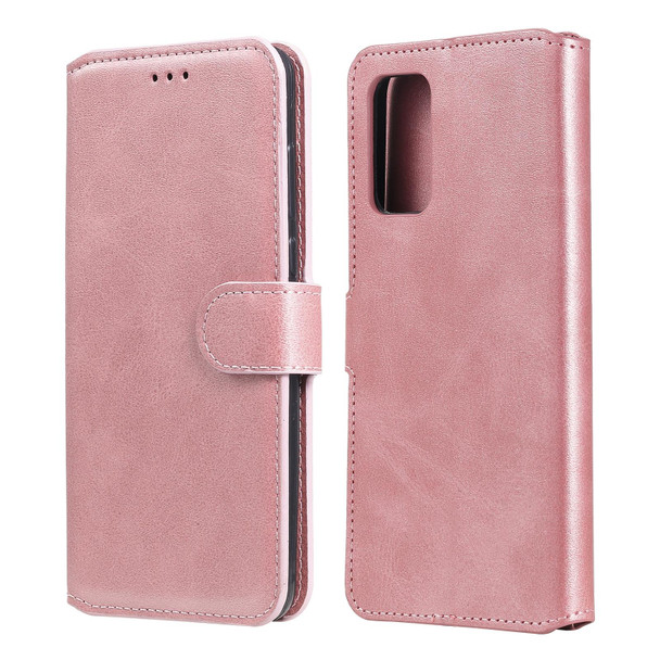 Xiaomi Poco M3 / Redmi Note 9 4G Classic Calf Texture PU + TPU Horizontal Flip Leather Case, with Holder & Card Slots & Wallet(Rose Gold)