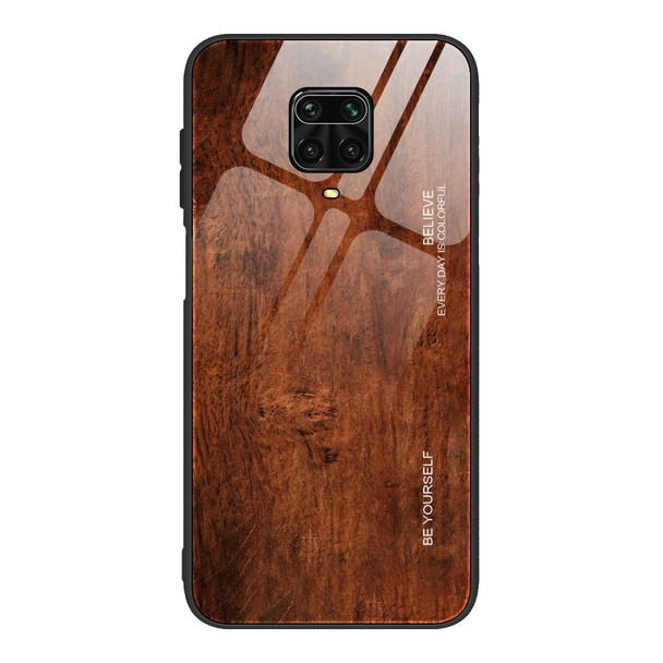 Xiaomi Redmi Note 9S Wood Grain Glass Protective Case(M02)