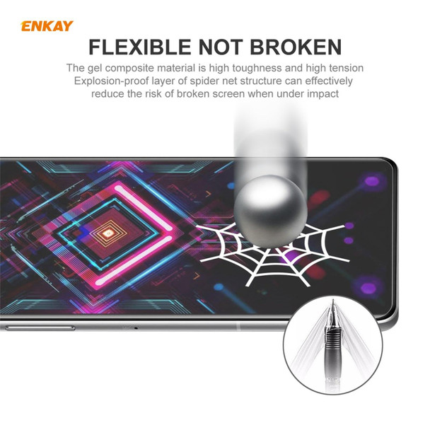 Redmi K40 Gaming 5 PCS ENKAY Hat-Prince Full Glue Full Coverage Screen Protector Explosion-proof Hydrogel Film