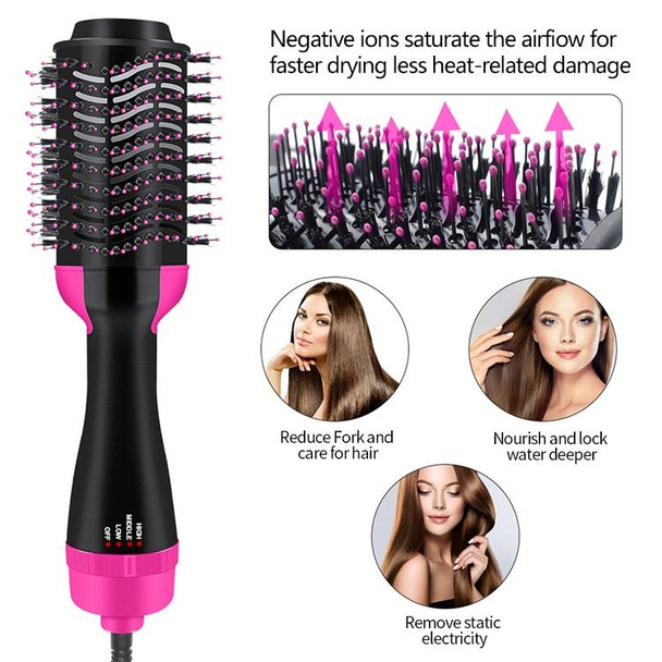 2 in 1 Multi-functional Comb Styling Rotating Hot Hair Dryer Straightener Curler UK Plug