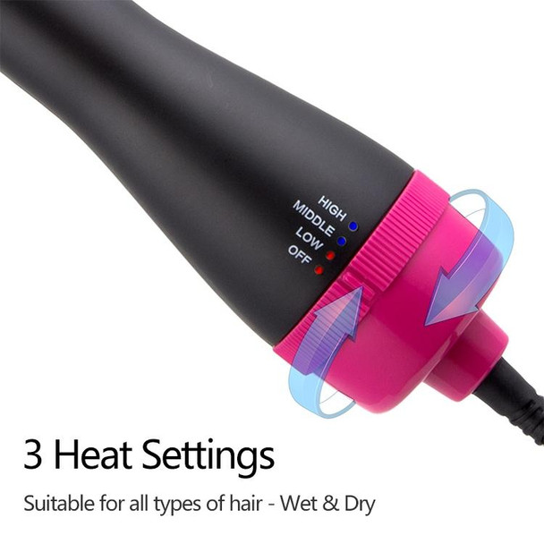 2 in 1 Multi-functional Comb Styling Rotating Hot Hair Dryer Straightener Curler UK Plug