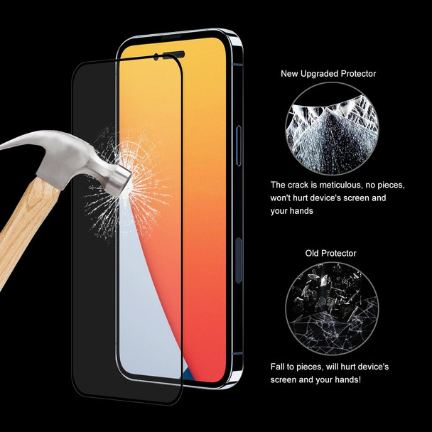 2 PCS ENKAY Full Glue 0.26mm 9H 2.5D Tempered Glass Full Film for iPhone 14 Pro Max