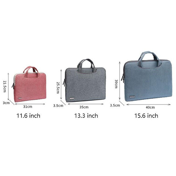 LiSEN LS-116 Simple Laptop Bag Business Laptop Liner Bag, Size: 15.6 inch(Canvas Colorful Leaves Blue)