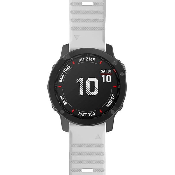 Garmin Fenix 6 22mm Silicone Smart Watch Watch Band(White)