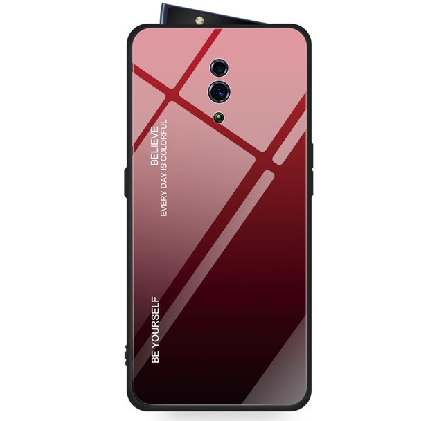 OPPO Reno Gradient Color Glass Case(Red)