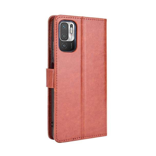 Xiaomi Redmi Note 10 5G Crazy Horse Texture Horizontal Flip Leather Case with Holder & Card Slots & Lanyard(Brown)