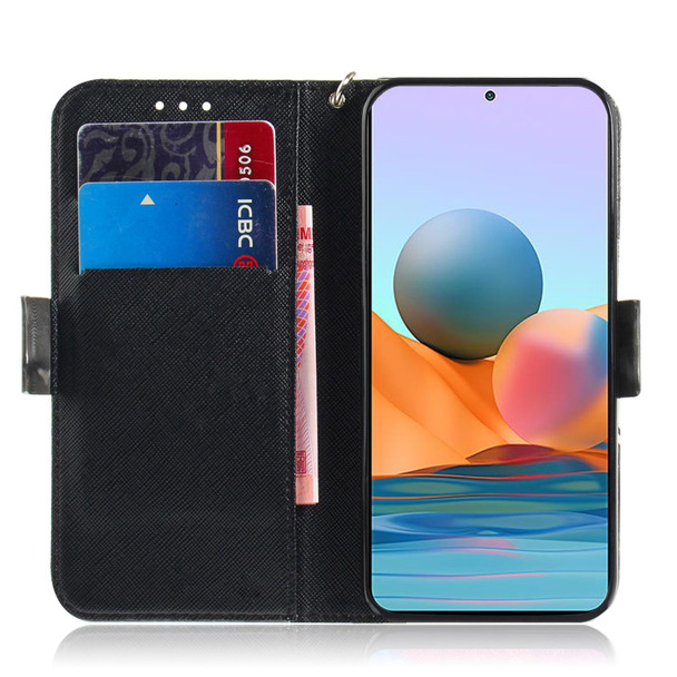 Xiaomi Redmi Note 10 Pro 3D Painted Pattern Magnetic Attraction Horizontal Flip Leather Case with Holder & Card Slot & Wallet & Lanyard(Peacock Wreath)