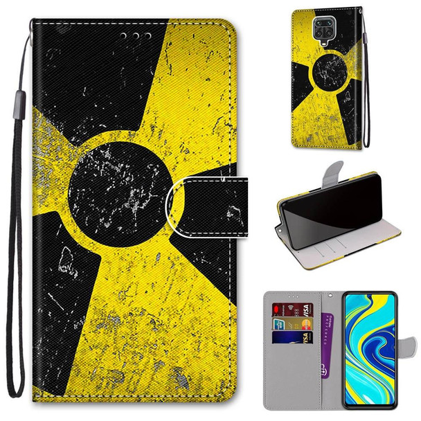 Xiaomi Redmi Note 9S / 9 Pro Coloured Drawing Cross Texture Horizontal Flip PU Leather Case with Holder & Card Slots & Wallet & Lanyard(Yellow Black Logo)