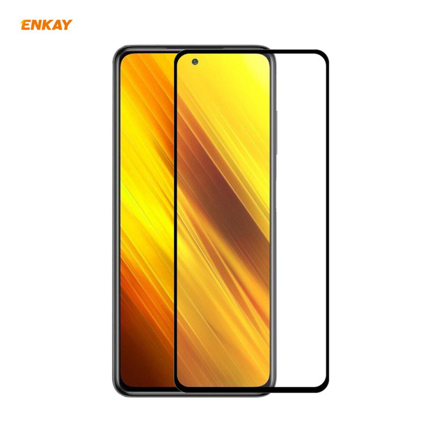 Xiaomi Poco X3 / X3 NFC ENKAY Hat-Prince Full Glue 0.26mm 9H 2.5D Tempered Glass Full Coverage Film