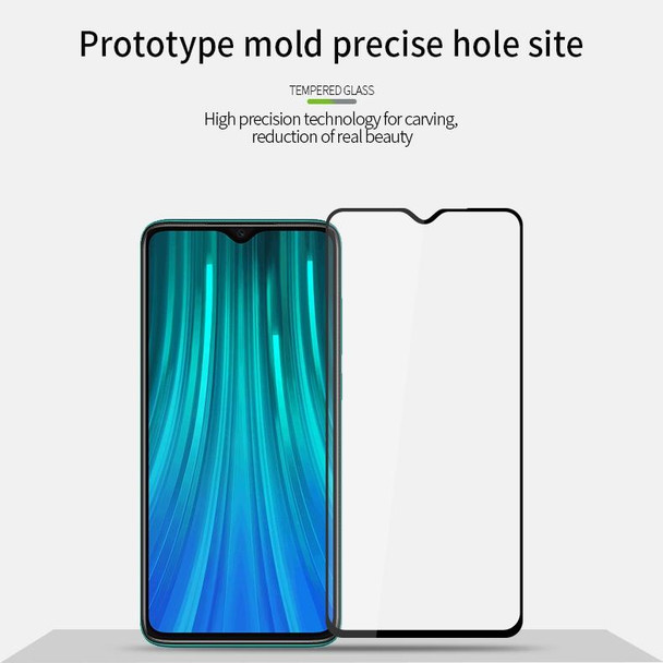 PINWUYO 9H 2.5D Full Screen Tempered Glass Film for Xiaomi RedMi Note8 Pro(Black)