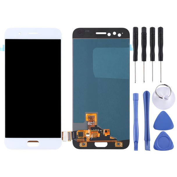 OLED Material LCD Screen and Digitizer Full Assembly for OPPO R11(White)