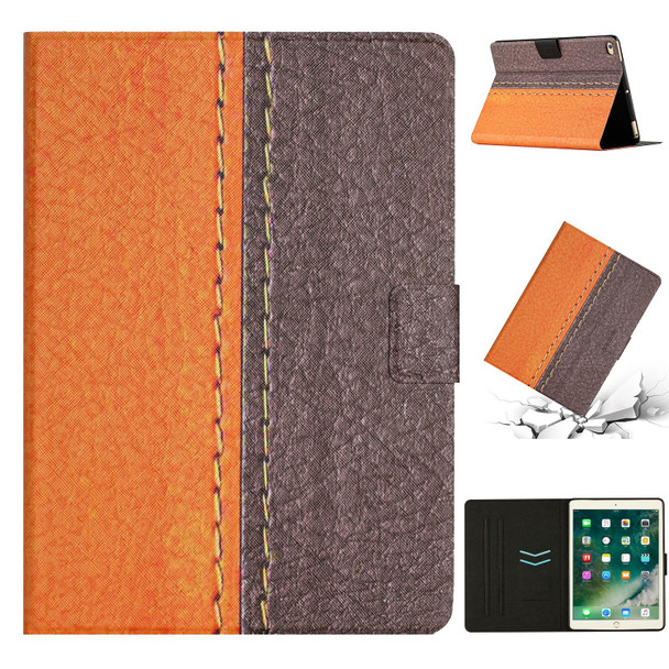 Stitching Solid Color Smart Leather Tablet Case - iPad Air / Air 2 / 9.7 2018 / 2017(Orange)