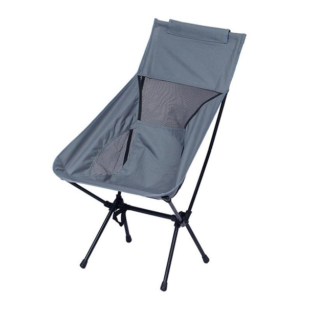 Large Outdoor Camping Leisure Beach Portable Folding Chair (Grey)