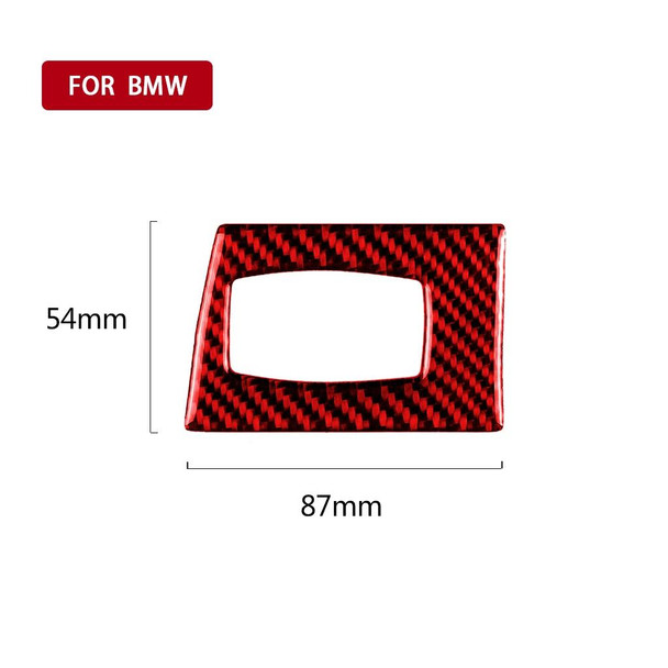 BMW 3 Series E90 Carbon Fiber Car Ignition Switch Key Hole Decoration Sticker, Right Drive (Red)