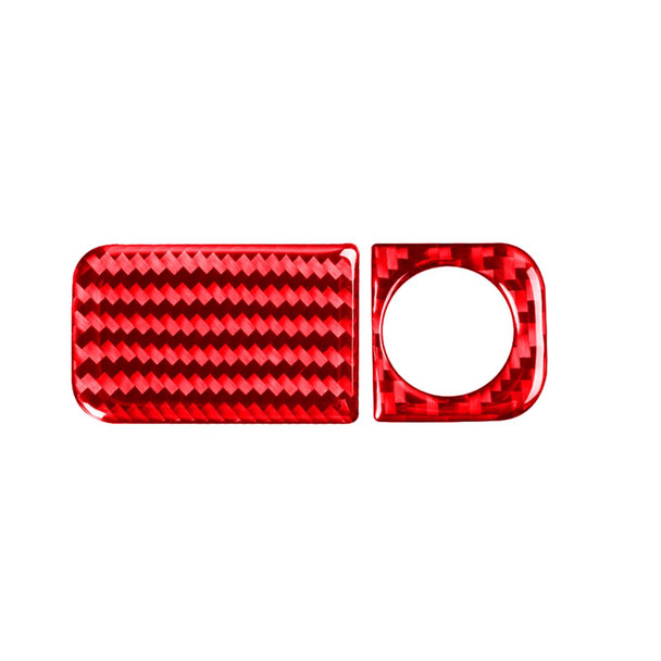 2 PCS Set for Honda CRV 2007-2011 Carbon Fiber Car Glove Box Opening Frame Decorative Sticker, Right Drive (Red)