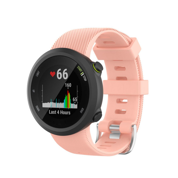 Garmin Forerunner 45 / Forerunner 45S Universal Twill Solid Color Silicone Watch Band(Pink)