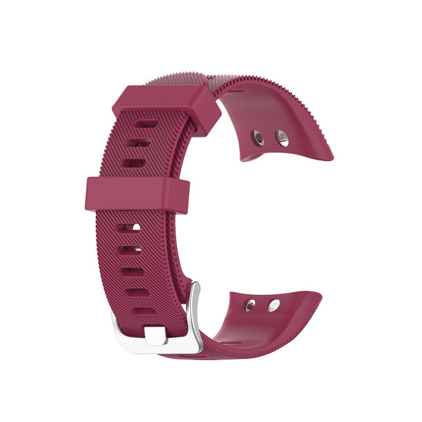 Garmin Forerunner 45 / Forerunner 45S Universal Twill Solid Color Silicone Watch Band(Claret)