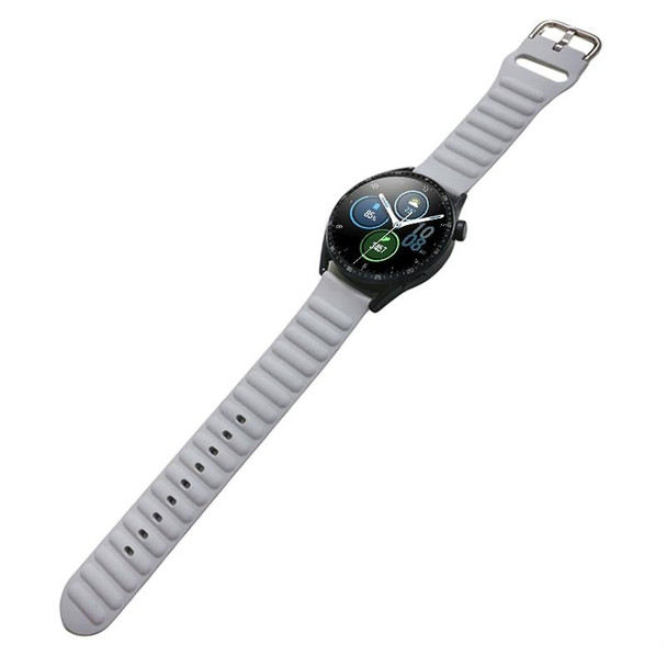 22mm Universal Single Color Silicone Watch Band(Grey)