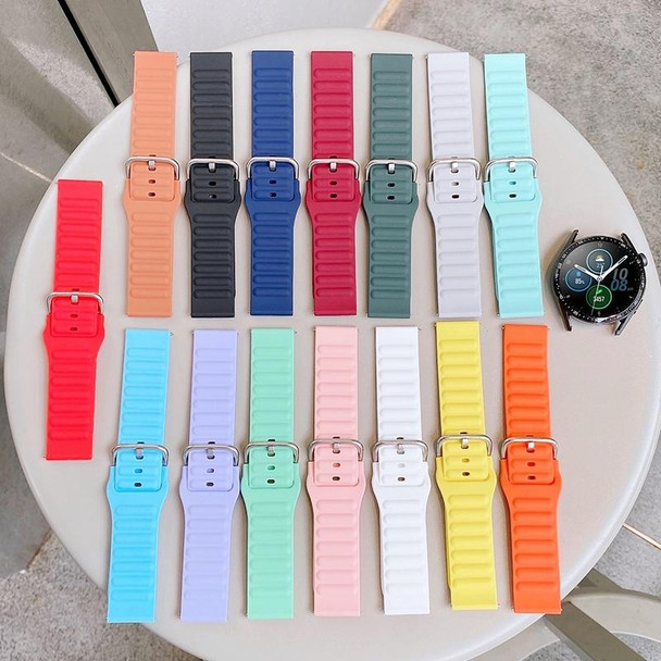 22mm Universal Single Color Silicone Watch Band(Orange)