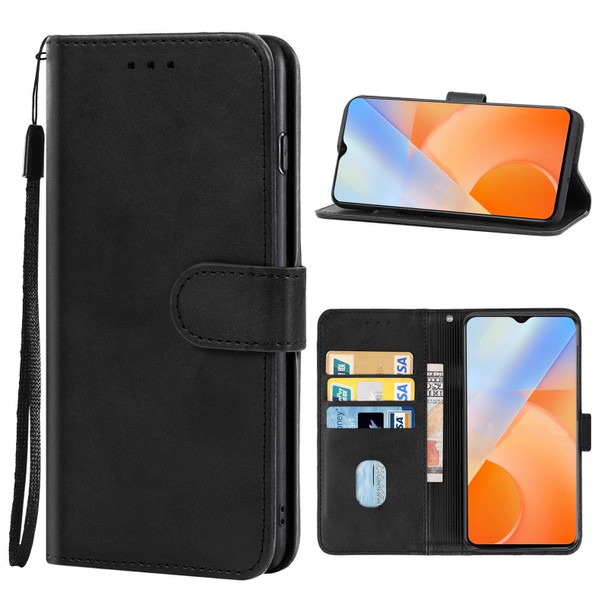 vivo iQOO Z5x Leather Phone Case(Black)