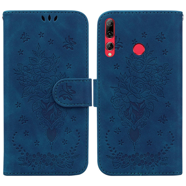 Huawei P Smart+ 2019 / Enjoy 9s Butterfly Rose Embossed Leather Phone Case(Blue)