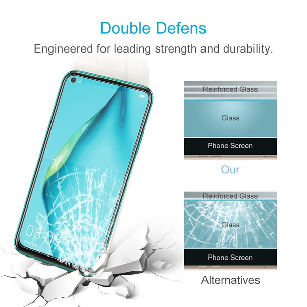 10 PCS 0.26mm 9H Surface Hardness 2.5D Explosion-proof Tempered Glass Non-full Screen Film - Huawei P40 Lite