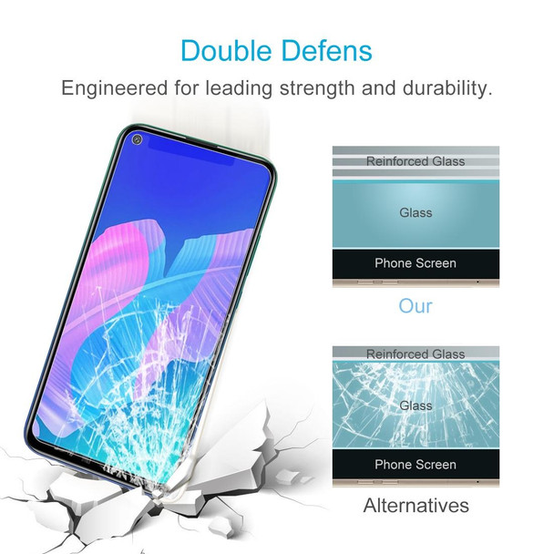 10 PCS 0.26mm 9H Surface Hardness 2.5D Explosion-proof Tempered Glass Non-full Screen Film - Huawei Y7p