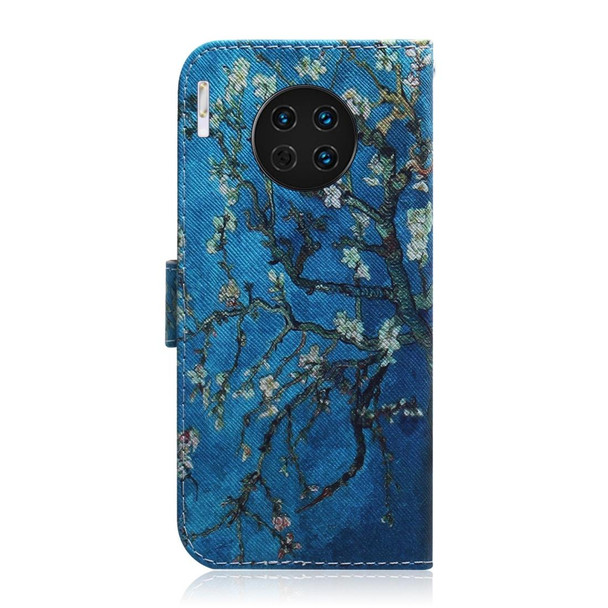 Huawei Mate 30 / 5G Coloured Drawing Pattern Horizontal Flip PU Leather Case with Holder & Card Slots & Wallet(Apricot Flower)