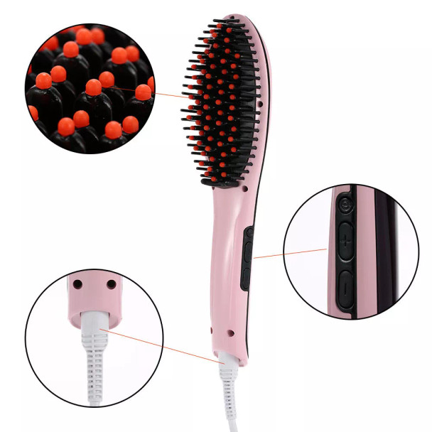 Professional Hair Brush Straightener