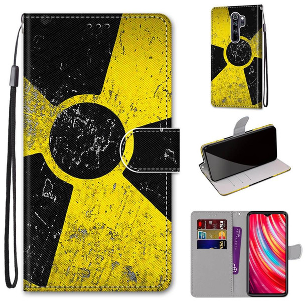 Xiaomi Redmi Note 8 Pro Coloured Drawing Cross Texture Horizontal Flip PU Leather Case with Holder & Card Slots & Wallet & Lanyard(Yellow Black Logo)