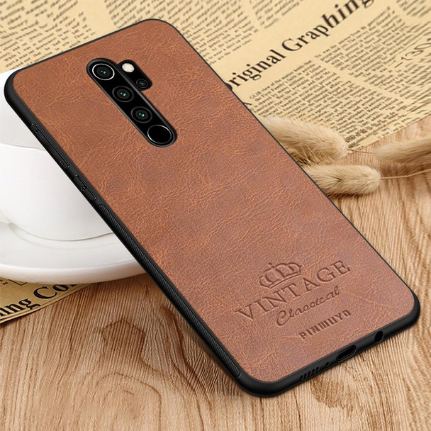 Xiaomi RedMi Note 8 Pro PINWUYO Pin Rui Series Classical Leather, PC + TPU + PU Leather Waterproof And Anti-fall All-inclusive Protective Shell(Brown)