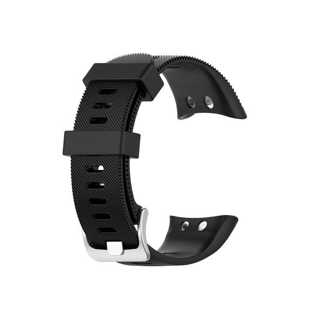 Garmin Forerunner 45 / Forerunner 45S Universal Twill Solid Color Silicone Watch Band(Black)