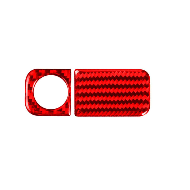 2 PCS Set for Honda CRV 2007-2011 Carbon Fiber Car Glove Box Opening Frame Decorative Sticker, Left Drive (Red)