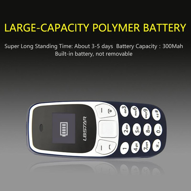 GTStar BM10 Mini Mobile Phone, Hands Free Bluetooth Dialer Headphone, MP3 Music, Dual SIM, Network: 2G(Dark Blue)