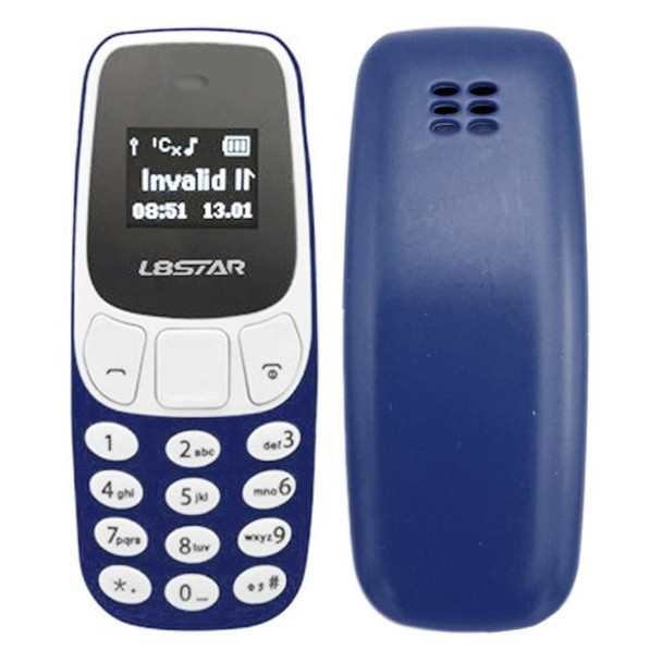 GTStar BM10 Mini Mobile Phone, Hands Free Bluetooth Dialer Headphone, MP3 Music, Dual SIM, Network: 2G(Dark Blue)