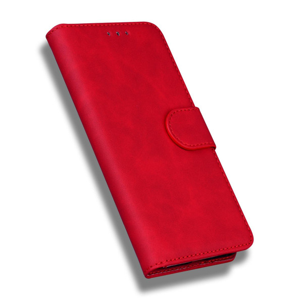 OPPO A57 2022 4G/A57 2022 5G/Realme Q5i/Realme V23 5G/Realme Narzo 50 5G/A77 5G Skin Feel Pure Color Flip Leather Phone Case(Red)