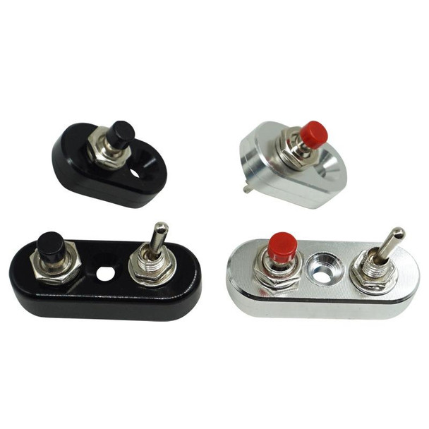 2 PCS Motorcycle Modification Accessories Handlebar Switch Headlights Spotlights Overtaking Lights Power Off Start Ignition Horn Combination Switch, Specification: Double Switch Silver