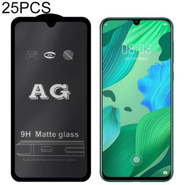 25 PCS AG Matte Frosted Full Cover Tempered Glass - Huawei Mate 10 Lite