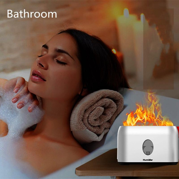 USB Simulation Flame Humidifier (White)