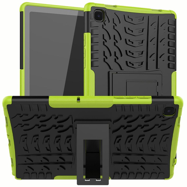 Samsung Galaxy Tab A7 (2020) T500/T505 Tire Texture TPU+PC Shockproof Case with Holder(Green)