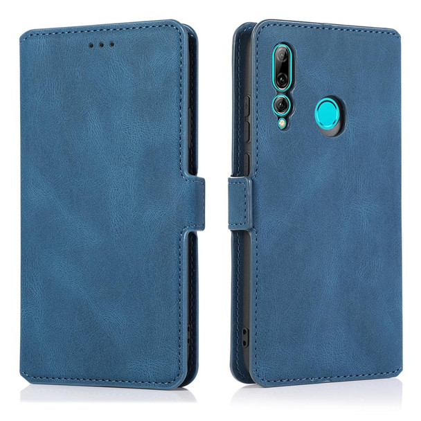 Huawei Enjoy 9s Retro Magnetic Closing Clasp Horizontal Flip Leather Case with Holder & Card Slots & Photo Frame & Wallet(Navy Blue)