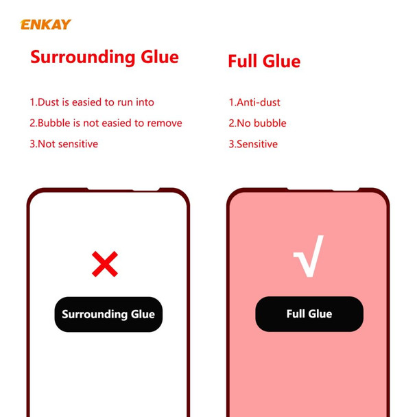 Huawei P40 Lite ENKAY Hat-Prince Full Glue 0.26mm 9H 2.5D Tempered Glass Full Coverage Film