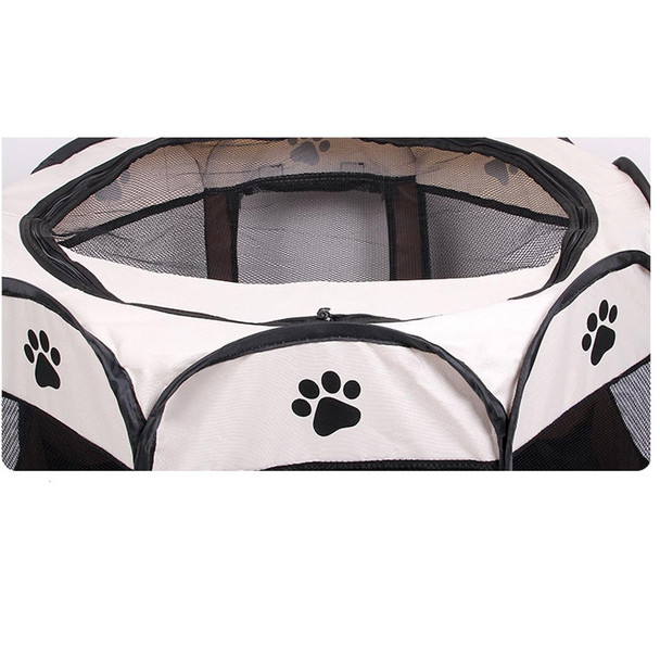 Fashion Oxford Cloth Waterproof Dog Tent Foldable Octagonal Outdoor Pet Fence, S, Size: 73 x 73 x 43cm(Coffee)