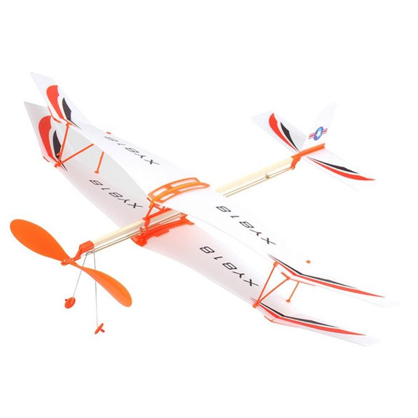 DIY Assemble Rubber Powered Model Plane Glider Aircraft Toy Educational Toys, Random Style Delivery