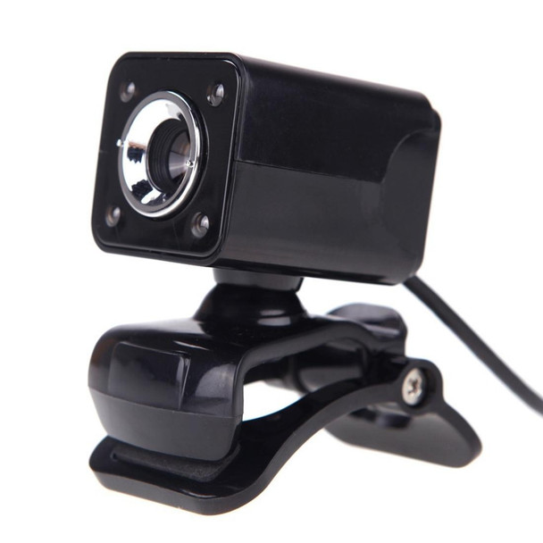 A862 360 Degree Rotatable 480P WebCam USB Wire Camera with Microphone & 4 LED lights for Desktop Skype Computer PC Laptop, Cable Length: 1.4m